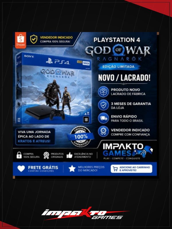 PlayStation 4 God Of War Ragnarok novo lacrado