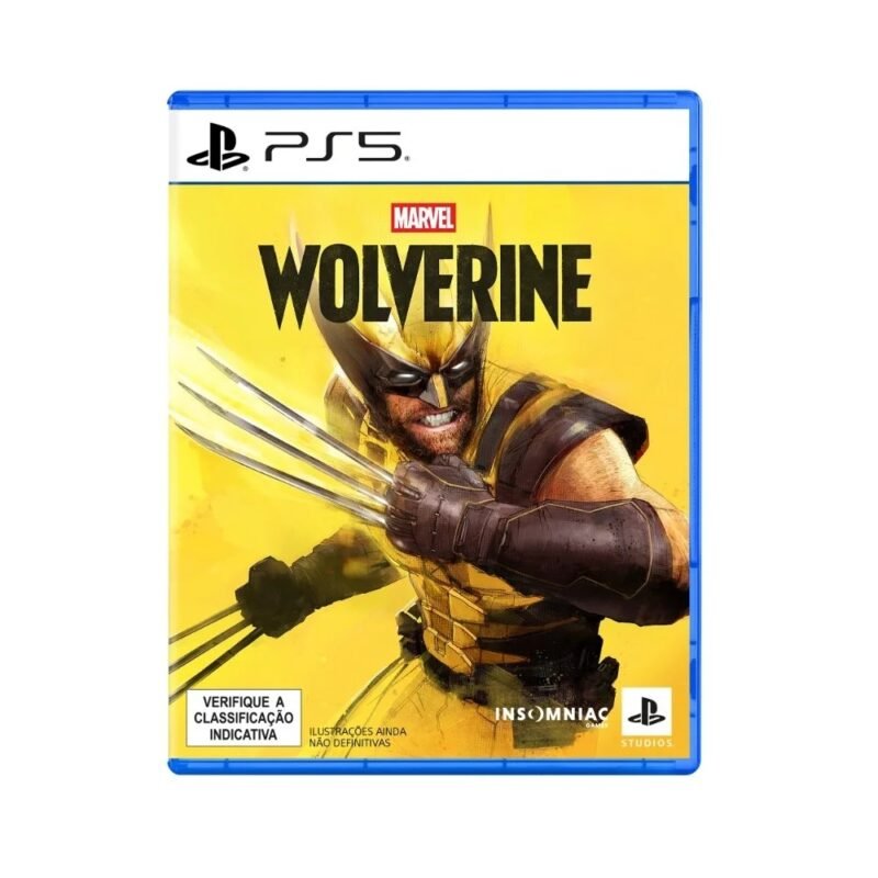 Capa do jogo Marvel's Wolverine para PlayStation 5, mídia física